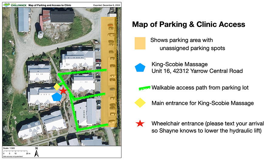 King-Scobie Massage clinic: Parking & Location
